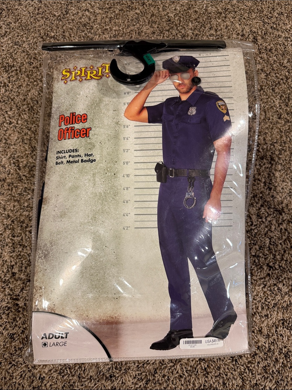 Spirit Police Officer Costume - Purple and Black